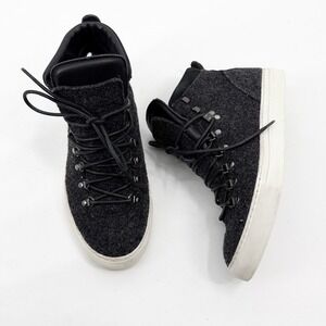 Diemme Marostica High Top Charcoal Grey Wool Sneakers Made in Italy EU 39 US 8